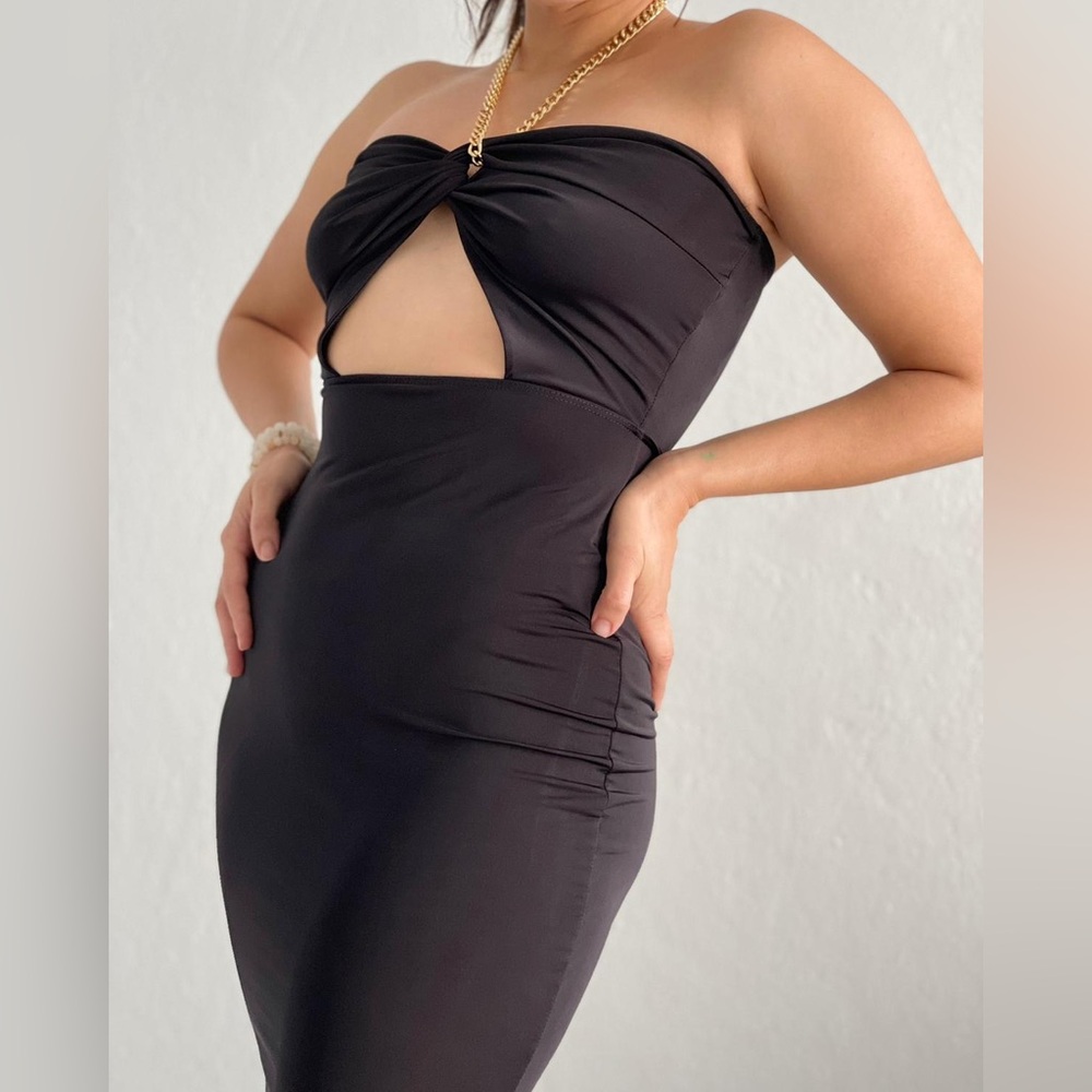 Mermaid maxi dress black